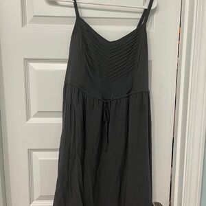 Old Navy Gray Smocked Midi Sundress